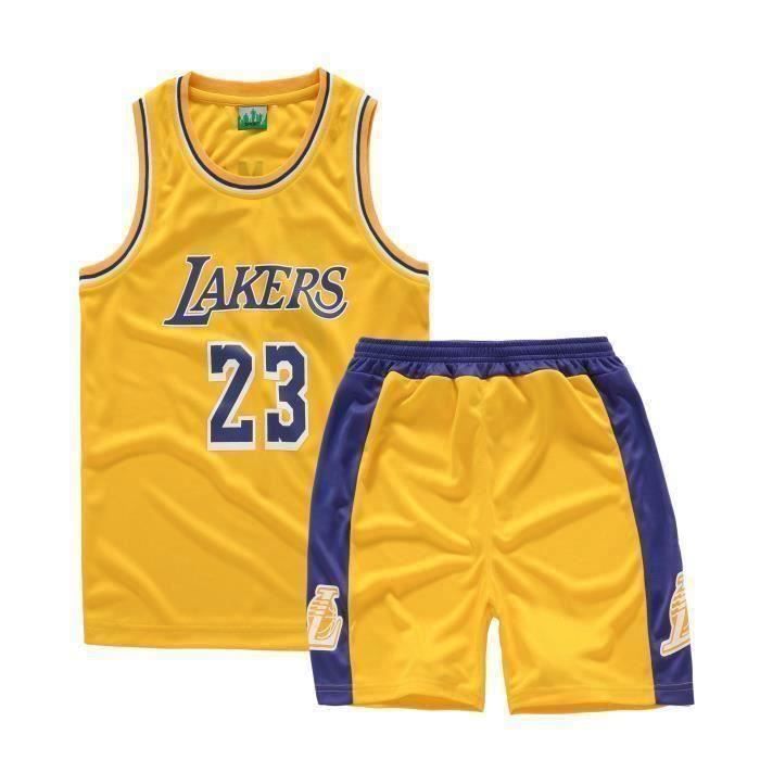 Ensemble Basket Enfant MEEHYRE - Maillot Et Short - 100% Polyester Respirant - Taille 3-16 Ans