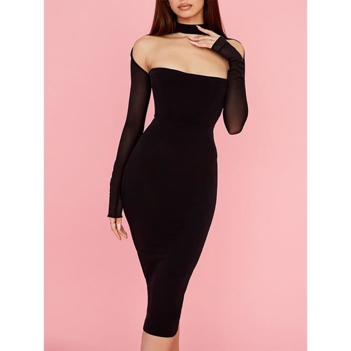 Robe Mi-Longue Moulante Sans Manches HOMEYEE Style Vintage Années 50 - Élégante Et Confortable