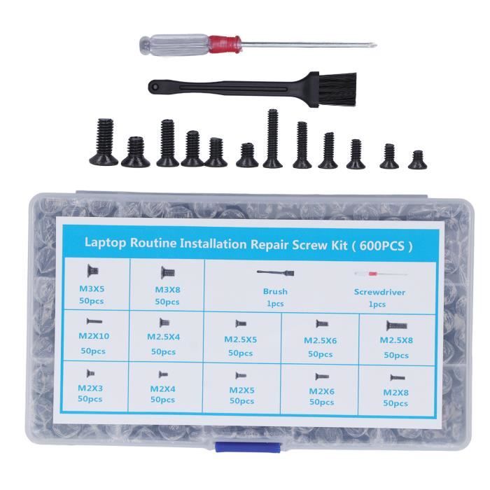 Kit De Vis Universel Pour Réparation - 18 Tailles (M1.2 à M3) - Pour PC Portable, SSD M.2, Lunettes, Etc.
