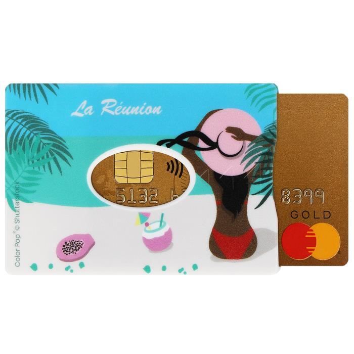 Etui rigide carte couleur motif reunion b Color Pop France