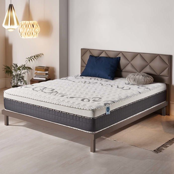 Matelas Top Memory 140x190 Blue Latex Hq Mousse Haute Densite Hr