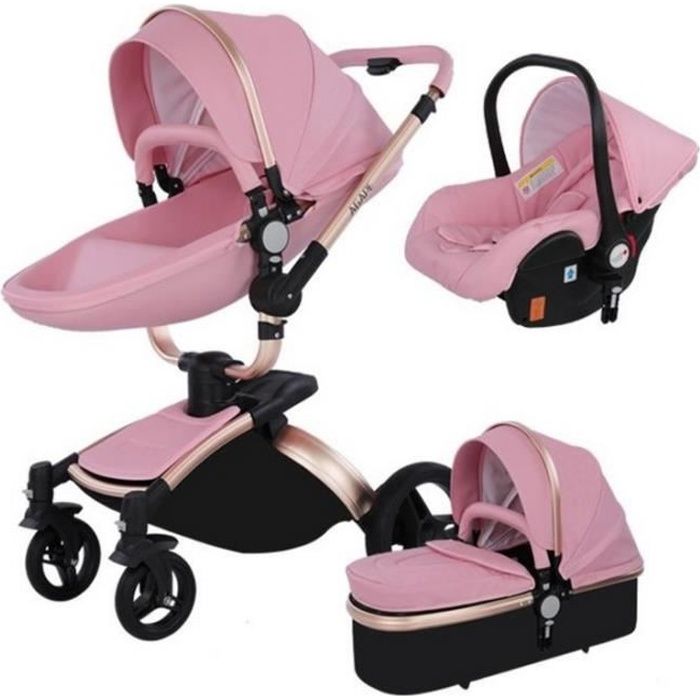 Poussette rose bebe