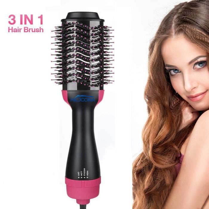 Brosse Soufflante Rotative Seche Cheveux Brosse Lissante Chauffante Electrique Multifonctionnels Fer A Friser Defrisant Bigoudi Et S Cdiscount Electromenager