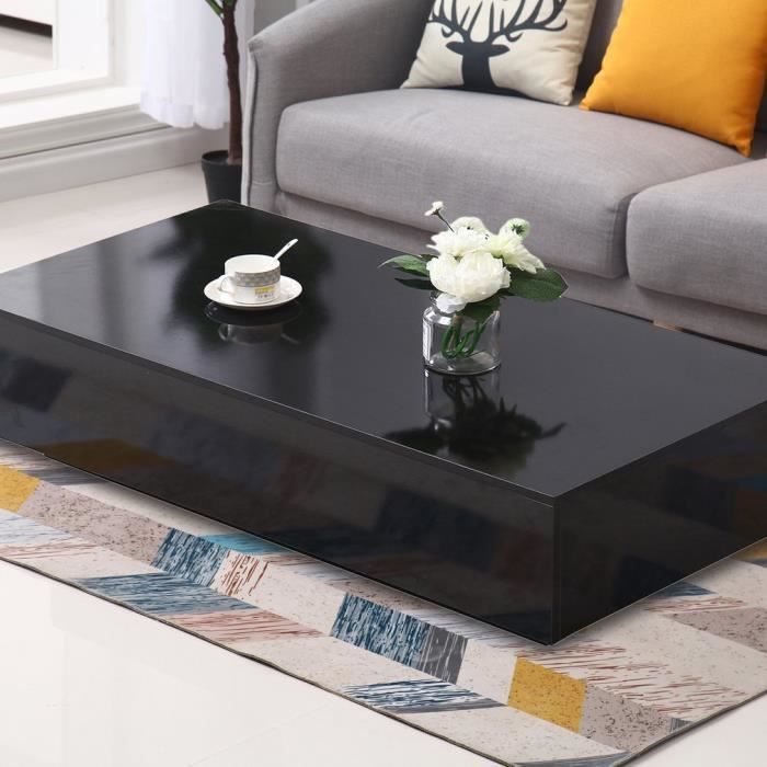 Durable Table Basse Moderne Noire En Bois Meubles De Salon Achat