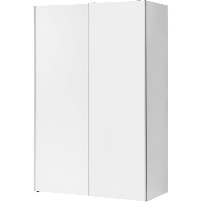 Armoire 2 Portes Coulissantes Blanc L 120 X P 61 2 X H 190 5 Cm Ozzula Achat Vente Armoire De Chambre Ozzula Armoire 2 Portes Soldes Sur Cdiscount Des Le 20 Janvier Cdiscount