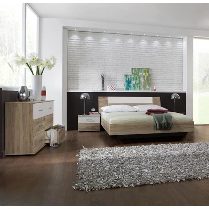 Chambre Adulte Imitation Chene San Remo 180 X 200 Cm Achat