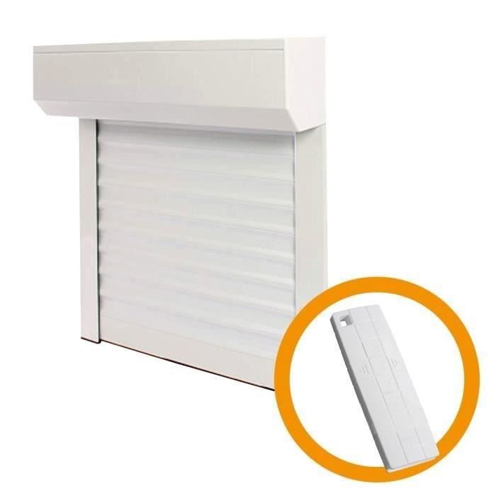 Volet Roulant Aluminium Blanc Moteur Radio H 220 X L 120