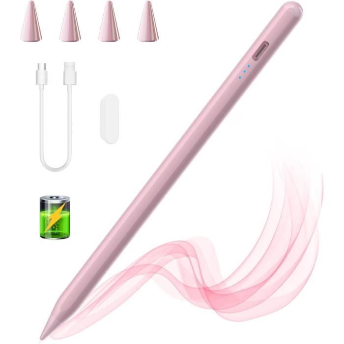 Porte-stylet Autocollant TiMOVO (2 Pièces) - Compatible IPad Pencil 1ère/2ème Génération, IPad Air, Pro, Mini - Noir + Or Rose, élasticité Haute Adhérence