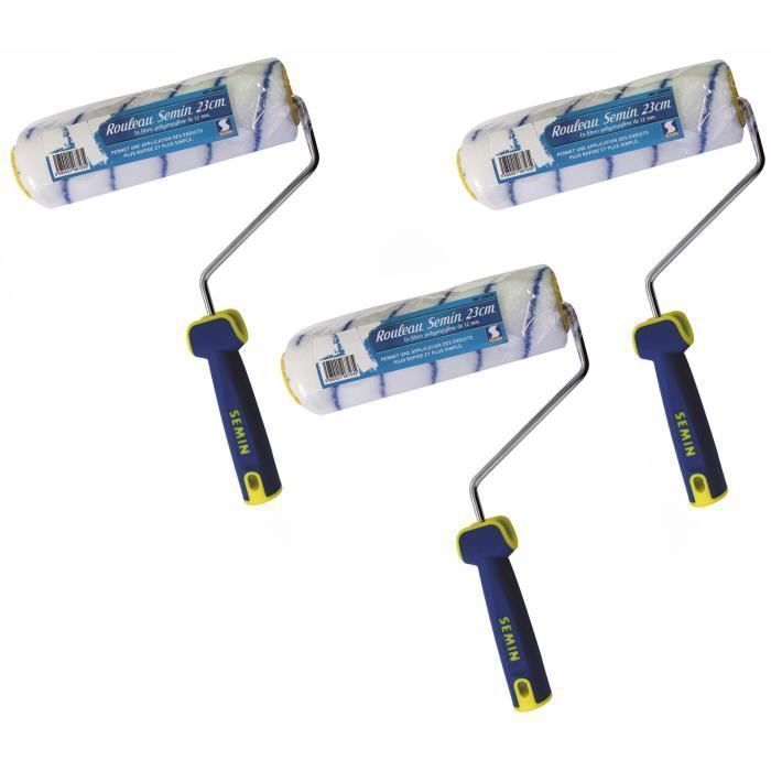 Lot De 3 Rouleaux à Peinture Cage Métallique - Filets 3/4, Pour Professionnels Ou Bricoleurs