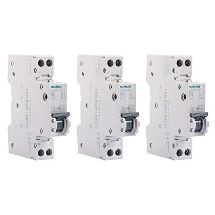 SIEMENS 5SY3010 7KL LOT 3 DISJONCTEURS MODULAIRES 4 5kA 1+N POLES COURBE C
