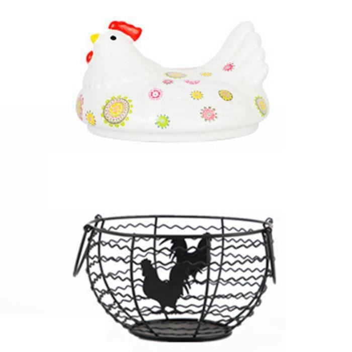 Panier de Rangement en CéRamique pour œUfs, Panier à œUfs, BoîTe à