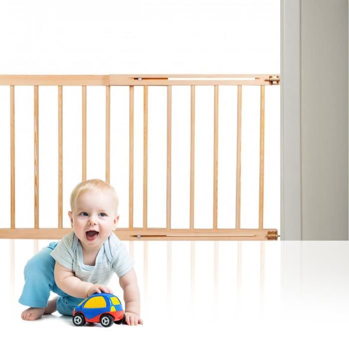 SPRINGOS® Barrière de Sécurité Bébé, Enfant pour Escaliers, Portes 72 à 122 cm