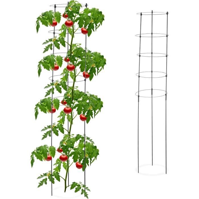 2 Cages à Tomates Ajustables - Support Plantes Grimpantes Jardin Potager