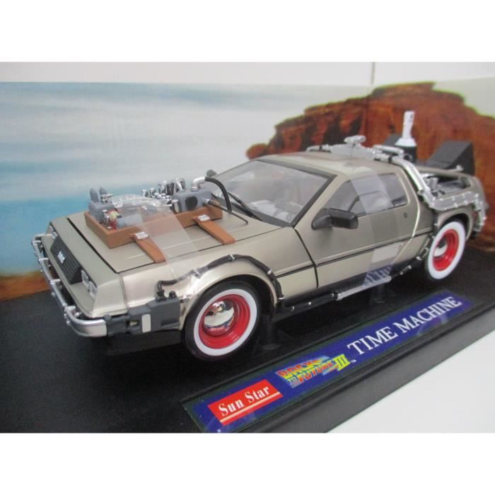 Modele reduit SUNSTAR Delorean 1 18 Gris Retour vers le futur III Bon etat