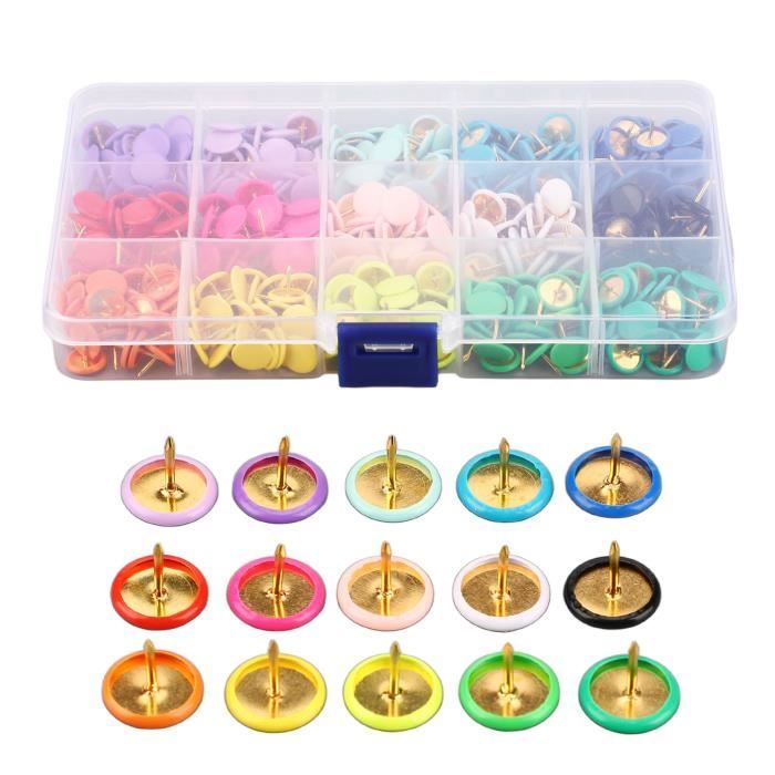 Lot De 700 Punaises Multicolores Créatives - Grandes Épingles Pour Tableau Et Décoration