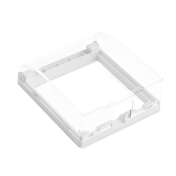 Couvercle De Prise Étanche Extérieur - Boîtier De Protection Eau/Poussière Type 86, Blanc (105x118x20 Mm)