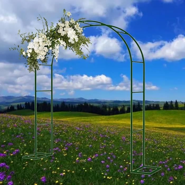 Arche De Mariage Carrée En Métal - 3x3m, Hauteur Réglable, Base Stable - Pour Mariage, Anniversaire, événements