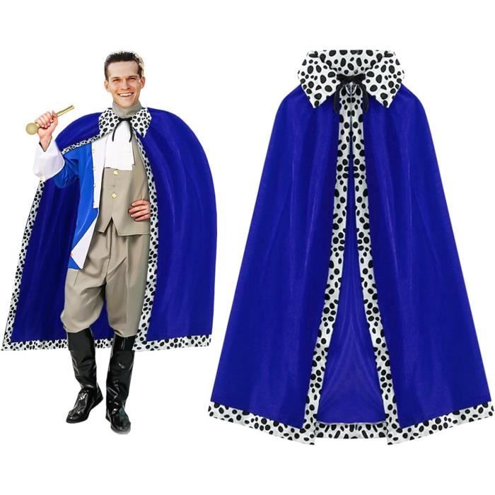 Cape De Roi Halloween Adulte Rouge - Costume Cosplay, Fête, Spectacle - 130x36 Cm