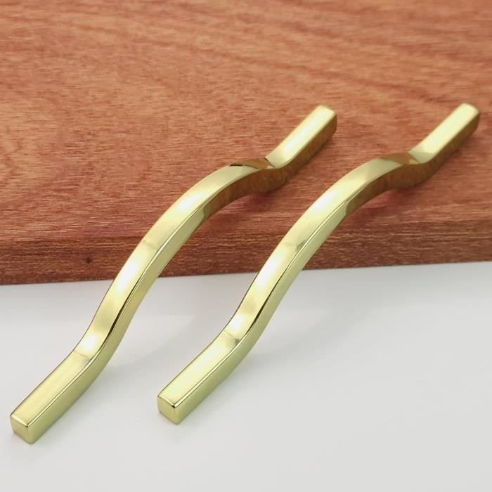 Lot De 2 Poignées Placard Dorées, Cuisine, Trous 50 à 352 Mm