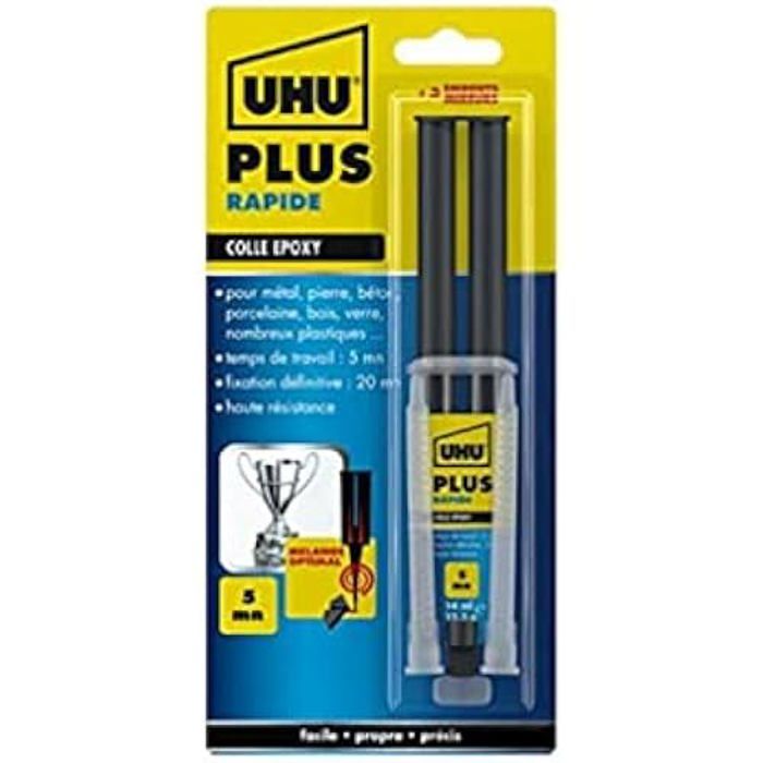 Colle époxy 2 composants - UHU - Colle époxy plus rapide - Super forte ...