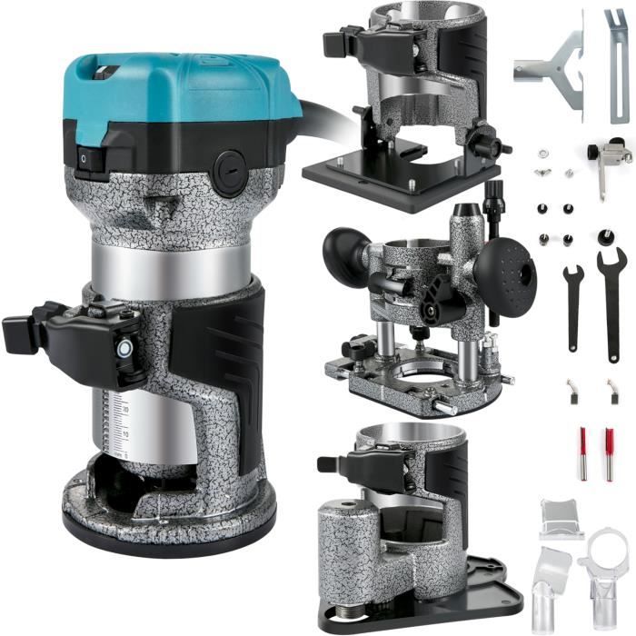 Défonceuse électrique - VEVOR - VV-4B-220 V - 710W - 4 bases - Vitesse variable 13000-33000 tr/min