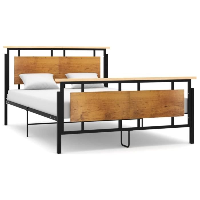 vidaXL Cadre de lit sans matelas métal 140x200 cm 324872