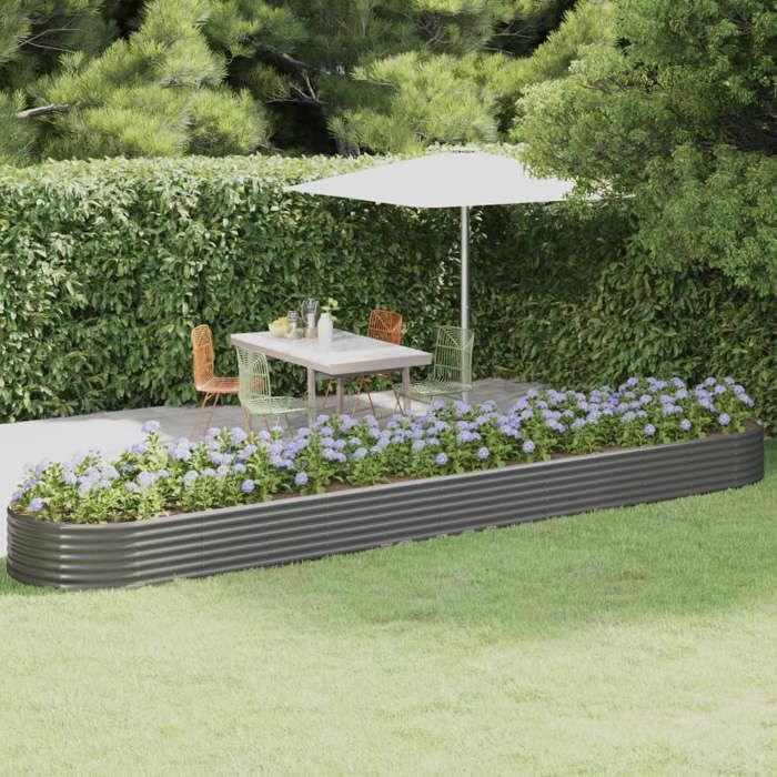 vidaXL Jardinière Acier 507x100x36cm