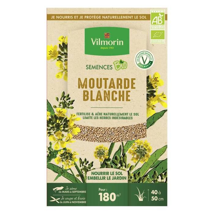 Meilleurs prix pour Graines de Moutarde blanche BIO , boite de 375 grs-