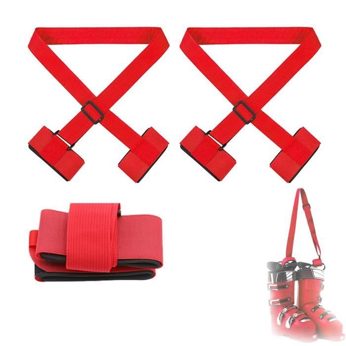 3 Pieces Porte Ski VIPITH Reglable Sangle de Ski Epaules Bandouliere pour Transport de Skis Convient a Adultes et Enfants Rouge Cdiscount Sport