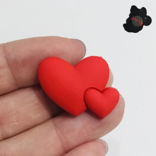 24 Magnets Décoratifs En Forme De Cœur - Multicolores - Forte Adhérence - Pour Frigo, Tableau Blanc, Casier - 5