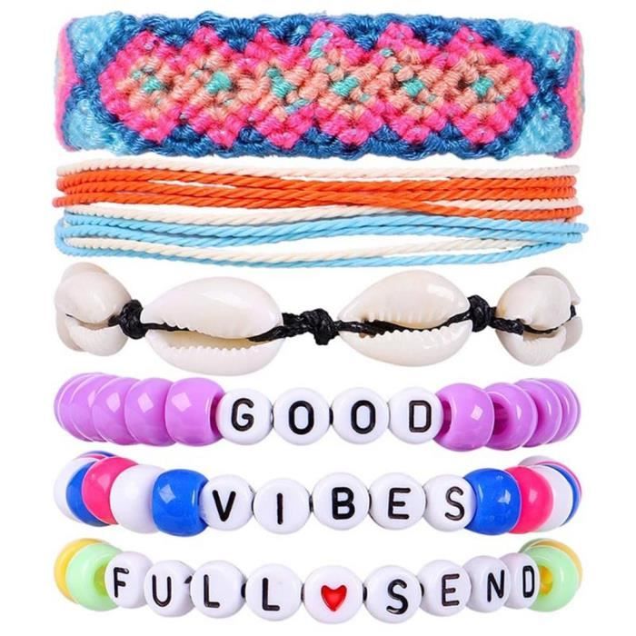 D Vsco Bracelets imperm ables en coquillage naturel pour filles