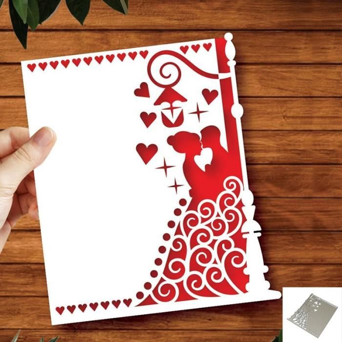 Matrice De Découpe Ruban De Cœurs - Pochoir Métallique 13x4,5 Cm, Pour Scrapbooking, Cartes Et Déco Saint-Valentin