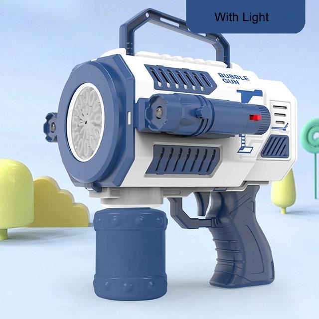 Machine à Bulles,short Blue--Fusil à Bulles Électrique à 10 Trous Pour