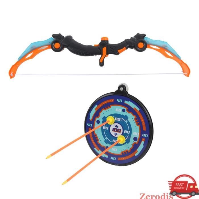 VEVOR Ensemble Arc Et Flèches Pour Enfants Avec Cible - 10 Flèches, LED, 235mm - Bleu