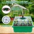 Mini Serre pour Plantes avec Lampe, 5 Pièces Serre Semis de Culture avec Contrôleur de Synchronisation Luminosité Réglable-1