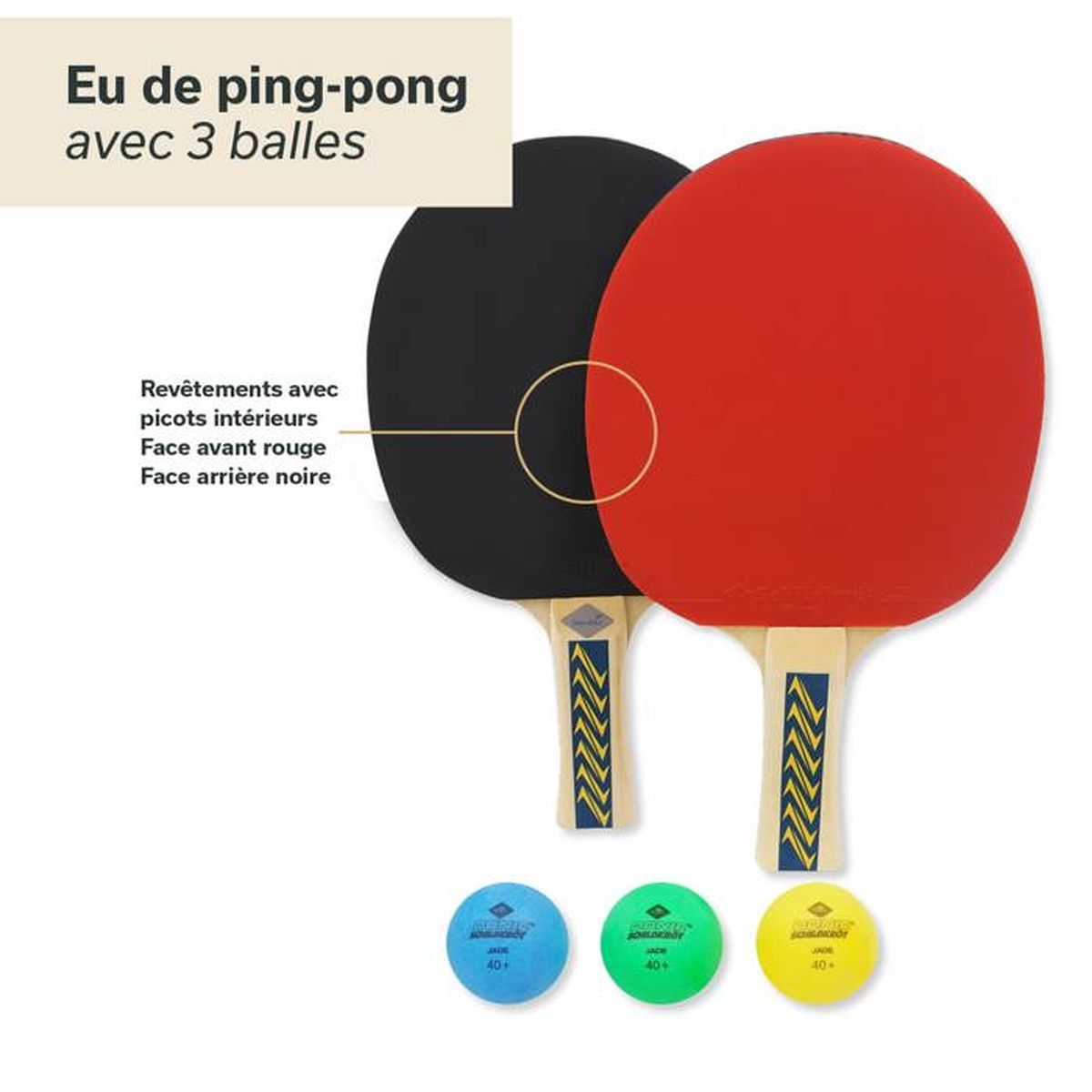 Xuyan 60 balles de ping-pong pour balles de tennis de table à 3 étoiles  pour entraînements de compétition (Orange) - Cdiscount Sport