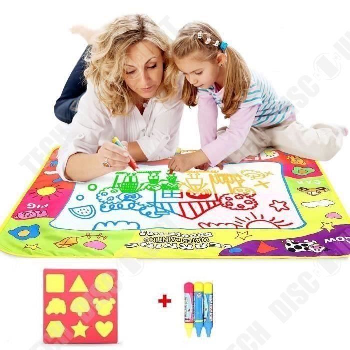 Coloriage enfant,Coolplay tapis de dessin d'eau magique Doodle tapis et  stylos bébé tapis de jeu tapis Montessori - Type F 120x90cm - Cdiscount  Jeux - Jouets