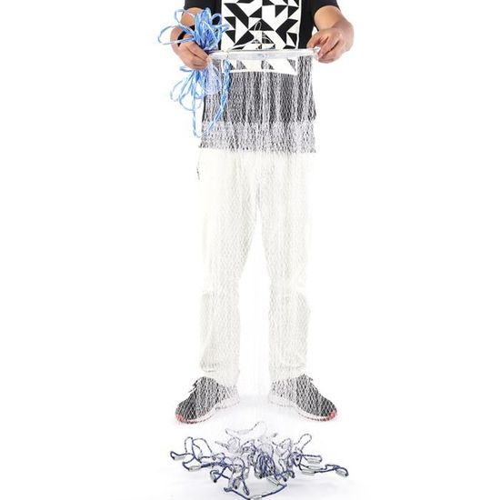 TOATELU Filet De Pêche Pliable 2 Pièces – Cage à Crabes Et Poissons Diamètre 80 Cm En Nylon, Avec Corde à Main