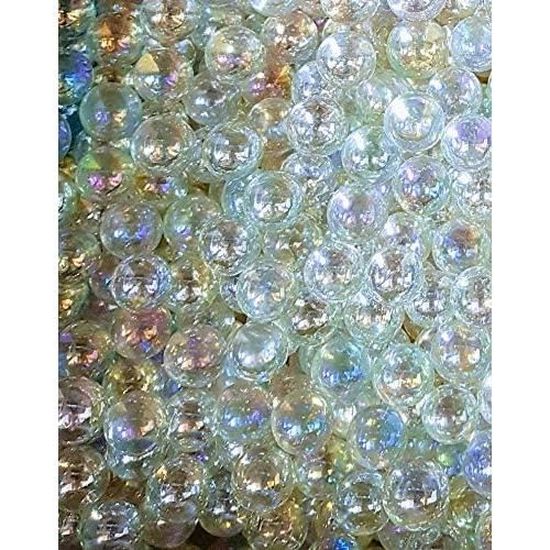 30 Billes En Verre 16 Mm Charbon - Noir & Blanc Opaques - Collection Jeu - Mesbilles