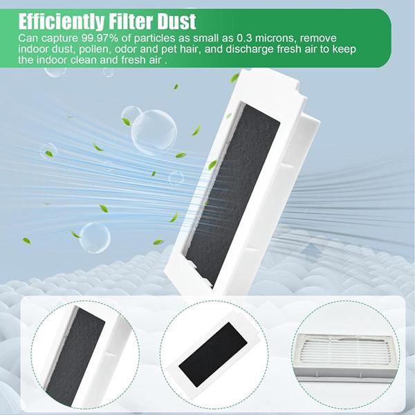 Kit Pièces Rechange VACKING Pour Ecovacs T30 Omni / T30 Pro Omni | 1 Brosse Principale, 4 Filtres HEPA, 4 Brosses Latérales, 6 Chiffons, 6 Sacs