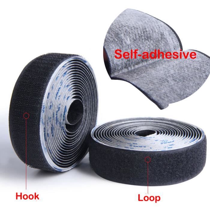 Velcro Tape Auto-adhésif 5m Extra Strong, Adhésif double face avec Velcro  20mm de large Tampon adhésif auto-adhésif avec ruban adhésif loop