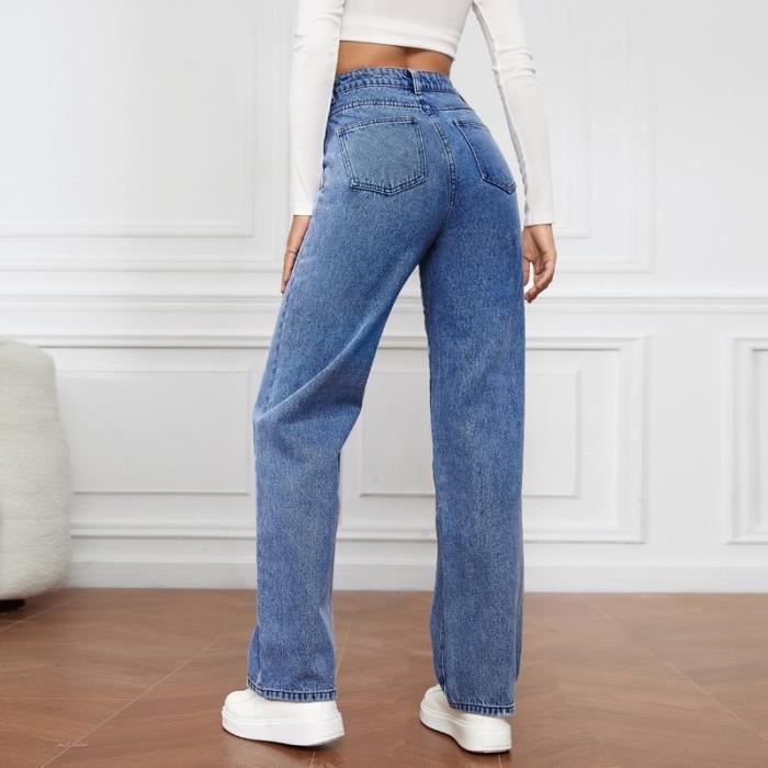 Pantalon femme droit taille haute 2025