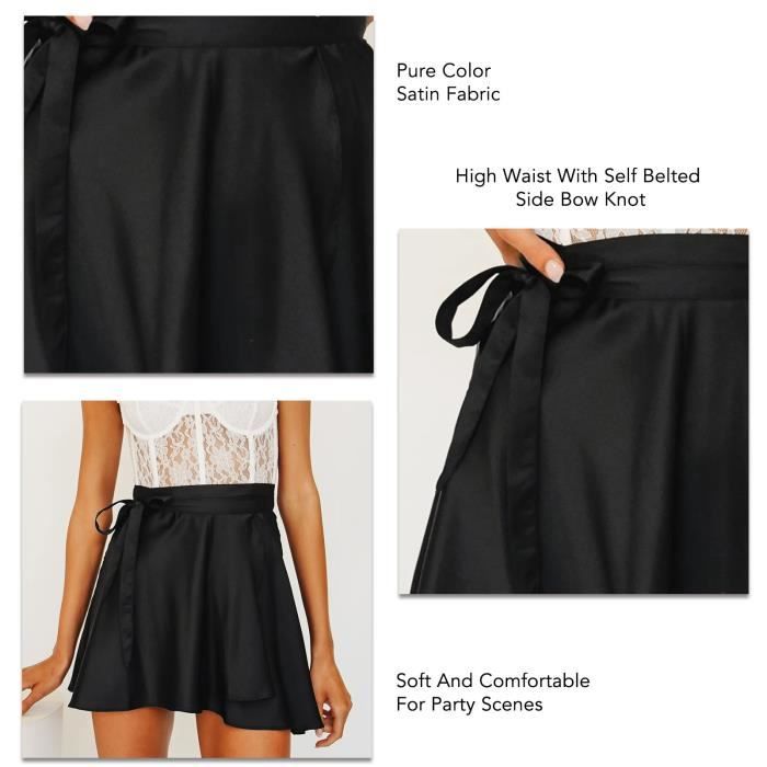 Jupe on sale portefeuille satin
