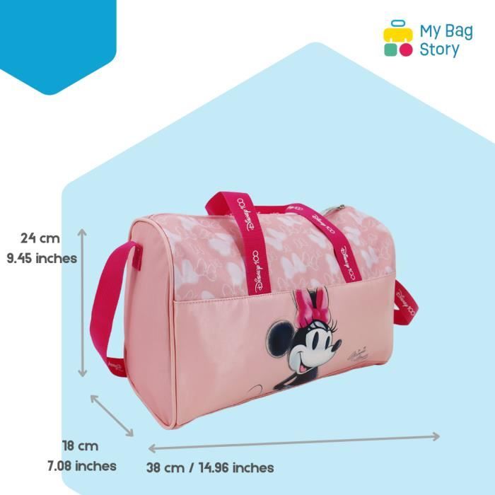 Mybagstory Sac de Sport Minnie Mouse Enfant Ecole Maternelle Sac Fille 38 cm Idee Cadeau 100 Ans Disney Cdiscount Bagagerie Maroquinerie