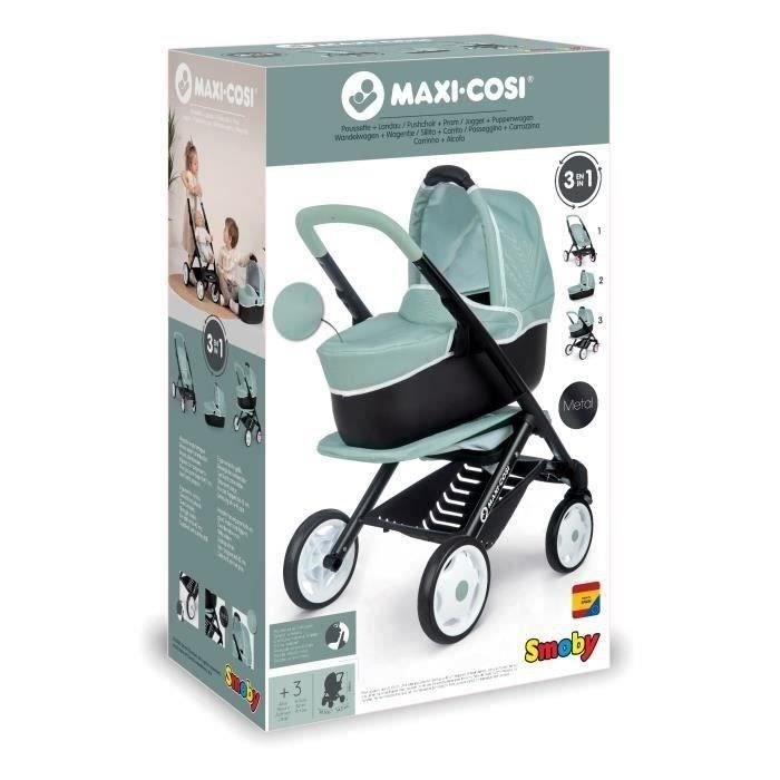 Poussette Landau Bébé Confort 3 en 1 - SMOBY - Roues silencieuses - Rose -  Cdiscount Jeux - Jouets