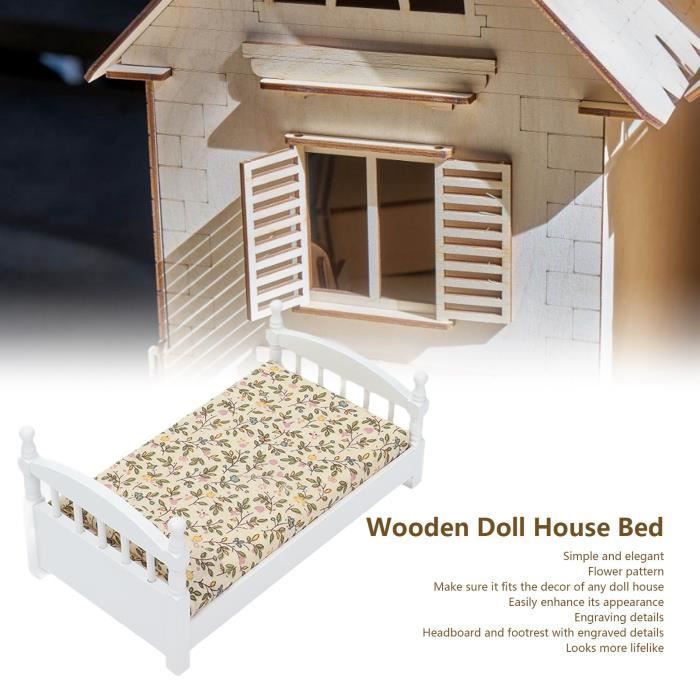 OMABETA Lit de maison de poupée 1-12 Dollhouse Miniature supermarché
