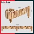 Bordure de jardin flexible en bois de pin - 10 x 110 cm - Bois brûlé - KOTARBAU®-2