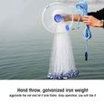 Filet de Pêche à Lancer à la Main 360cm Chaîne en Nylon Haute Résistance pour Équipement de Lancer d'Appâts Filet de Pêche à Lancer à la Main 360cm Chaîne en Nylon Haute Résistance pour Équipement de Lancer d'Appâts