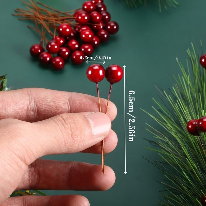 Houx Artificiel TUPARKA 150 Baies Artificielles De Houx Pour Décoration De Noël Deco Noel