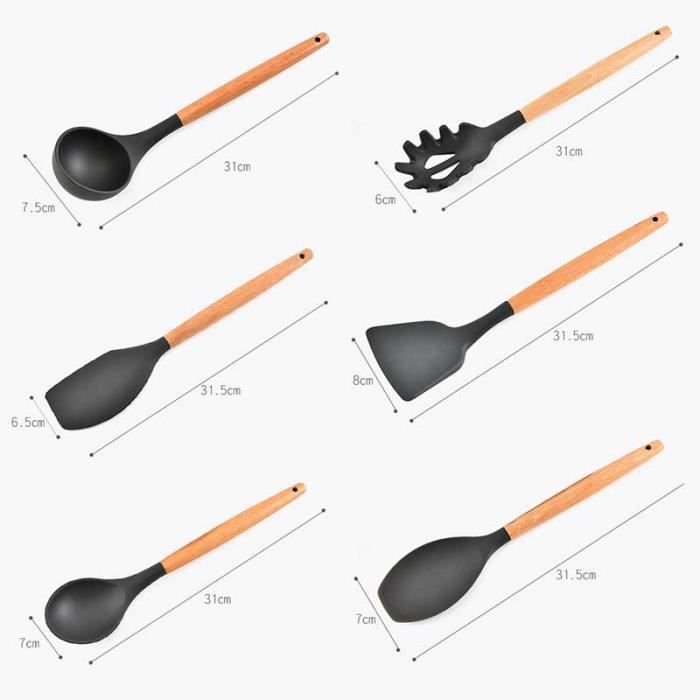 Royouzi 22Pcs Ustensiles de Cuisine, Silicone Ustensiles de Cuisine Kit